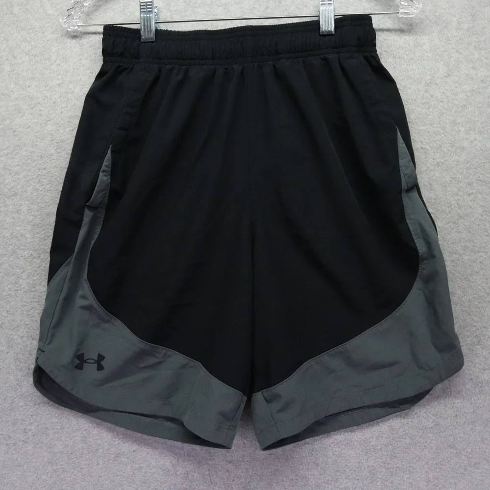 Under Armour Shorts Mens Small Loose Activewear Gym Training Athletic Black Gray